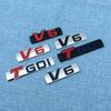 Car Styling Metal V6 Engine Logo Emblem Trunk Sport Turbo Auto Badge 3D Sticker Decal Accessories