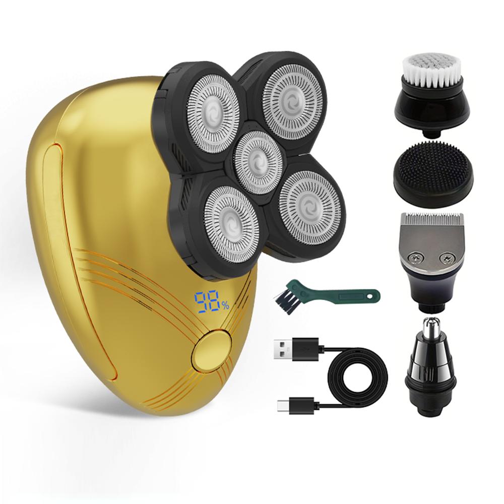 

Five In One Men s Electric Shaver Set Hairdressing USB Charging Bald Shaver