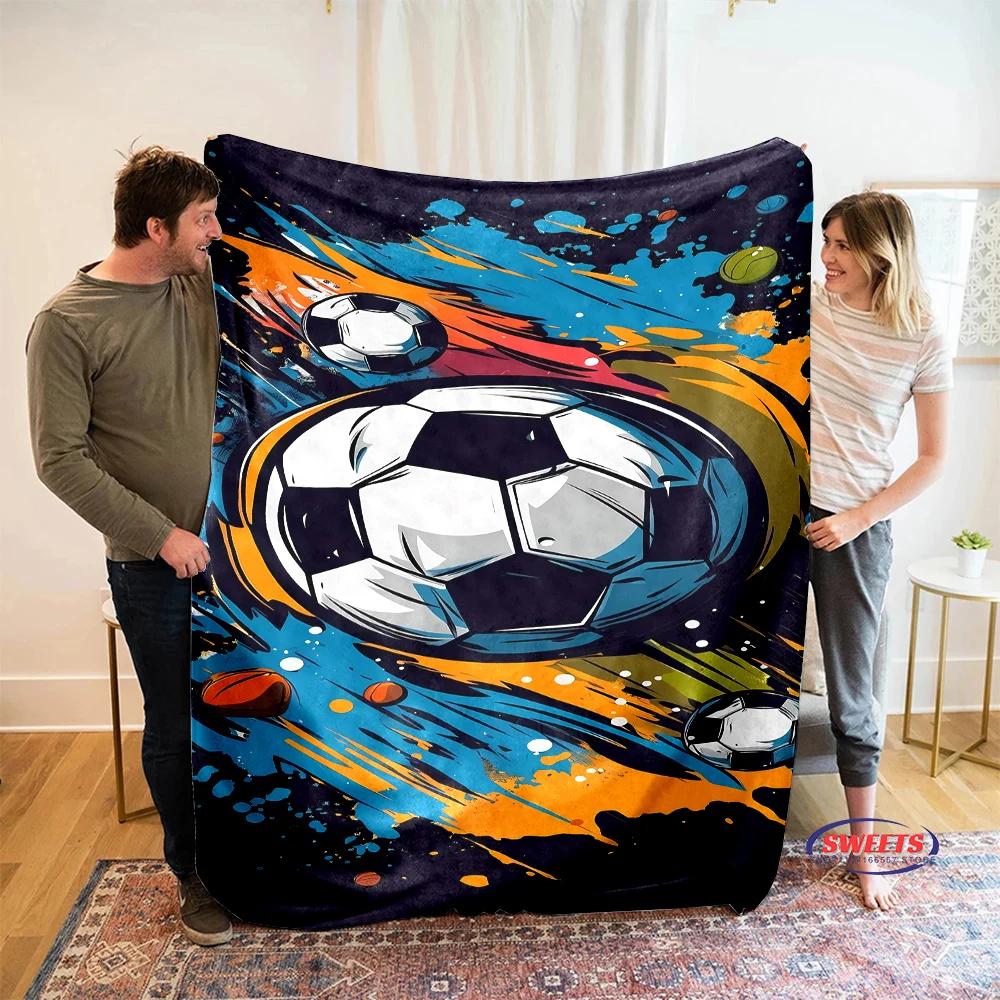 3D New Arrive Football Sports Theme Flannel Blanket for Bed Bedroom Sofa Picnic,Throw Blanket for Cover Outdoor Leisure Trip Nap