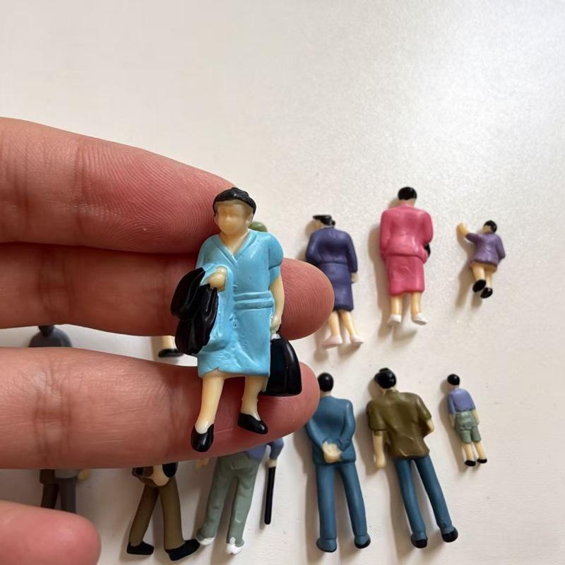 Set of 14 Miniature Model People for Sand Table Display