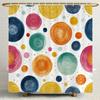 Modern Colorful Dot Pattern Shower Curtain Printed Fabric Bathroom Decorative Shower Curtain Home Curtain With Hooks