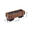 Creative Small Building Blocks German Freight Train Carriages Set - Stone/Coal/Low-bed Cars DIY Toy