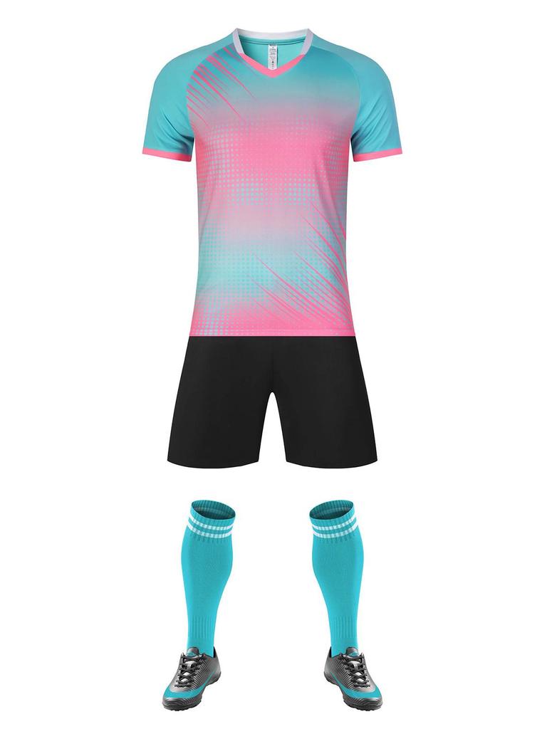Rychlá přizpůsobitelná sada sportovního dresu pro dospělé a děti pro venkovní fotbalovou soutěž.
