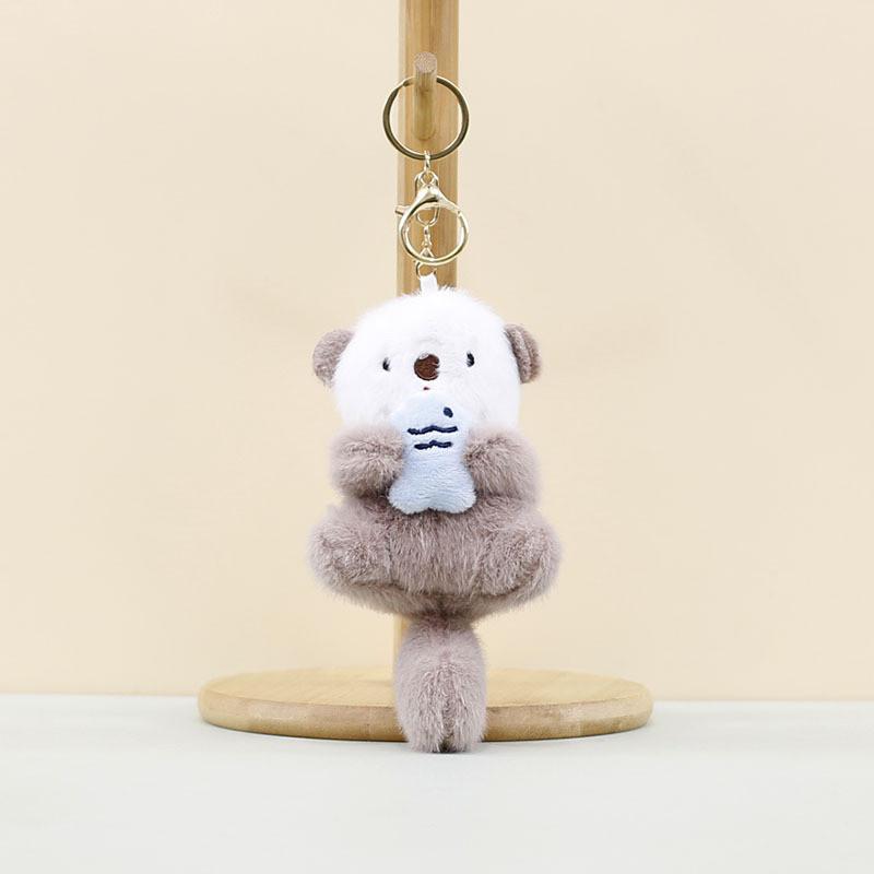 Adorable Cute Beaver Plush Toy Keychain Hangtag Doll Soft Pp Cotton Accessory