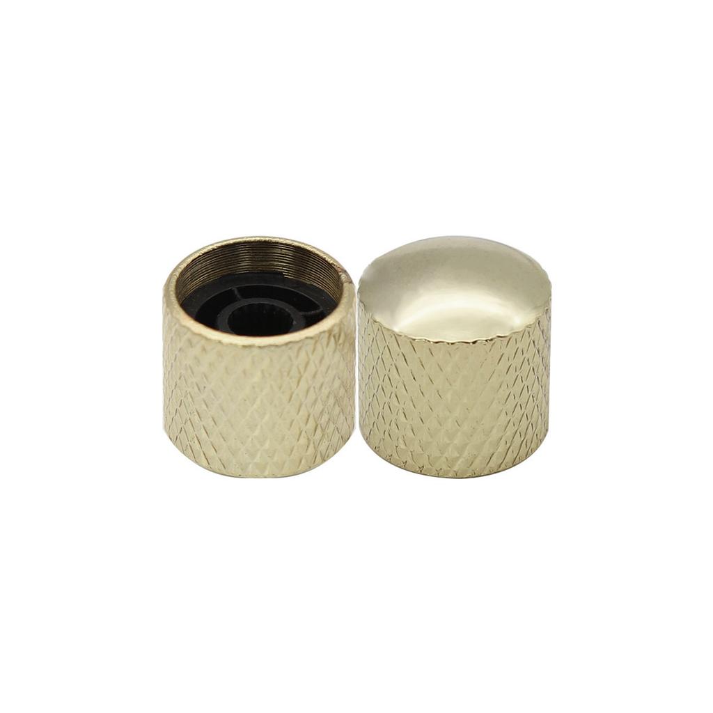 NEW 2pcs Dome Metal Bass Knobs Electric Guitar Speed Control Potentiometer Knobs Black / Chrome /Gold Available