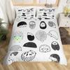 Hedgehog Duvet Cover Mushroom For Boys Teens Cute Cartoon Wild Animal Pinecone Tree Leaf Quilt Cover Autumn Leaves Room Decor
