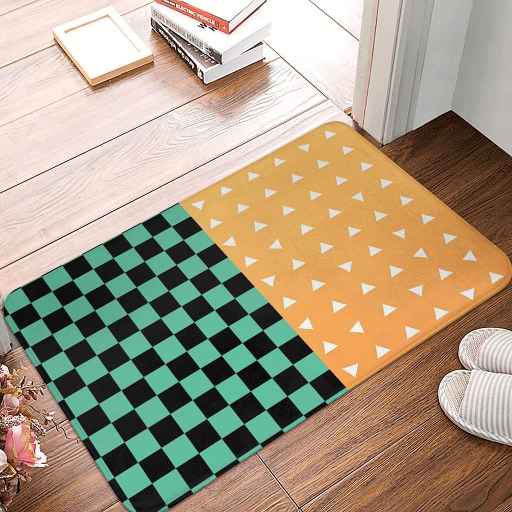 Demon Slayer Anime Doormat Anti-Slip Bath Kitchen Mat Garden Garage Door Floor Entrance Carpet Rug