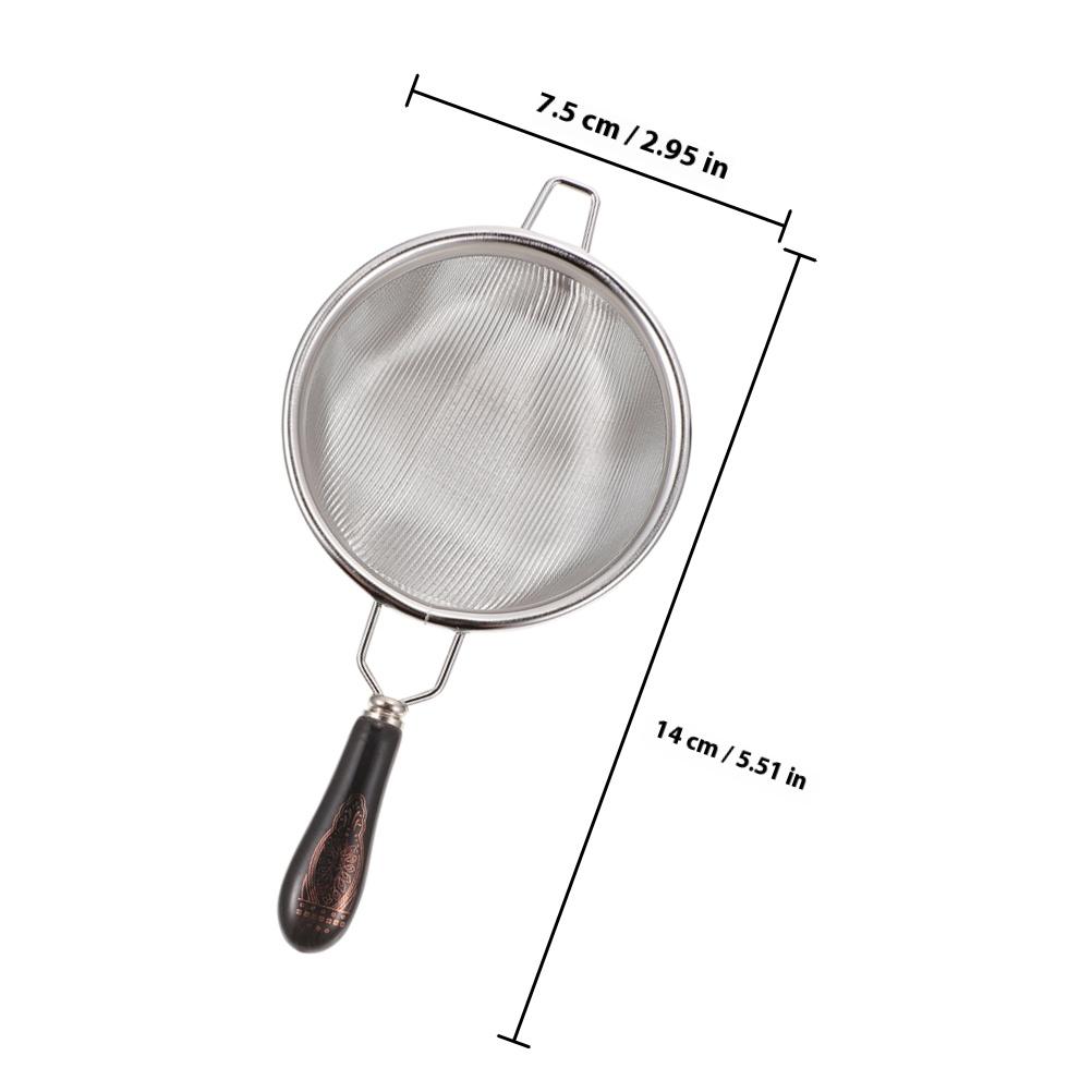 Premium Stainless Steel and Ceramic Tea Filter with Uniform Mesh Design for Home Use Ergonomic Handle Convenient Loose Tea