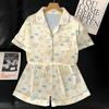 Butter Chef Cake Pajamas Women'S Summer Ice Silk Short-Sleeved Thin Silk Cartoon Loungewear Set