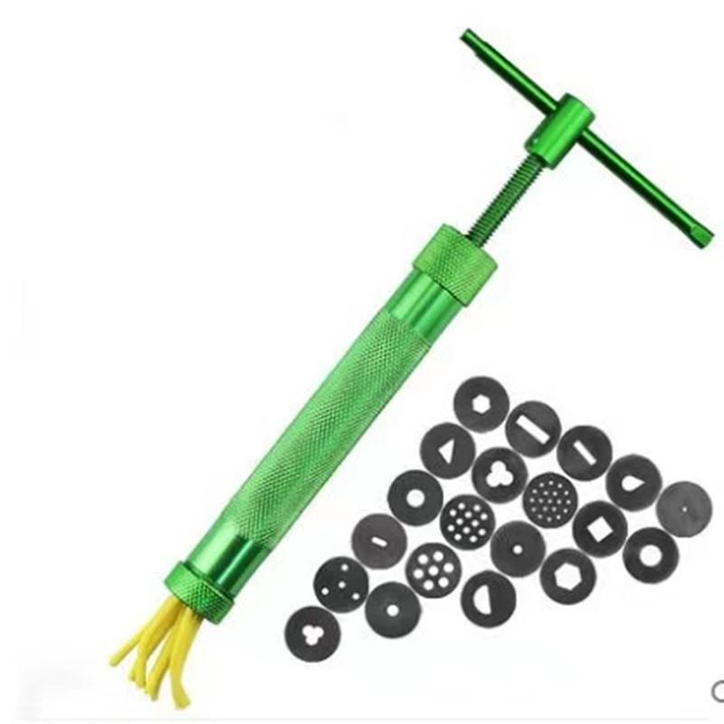 Rotary Mud Extruder Soft Clay Squeezing Gun Comes with 20 Replaceable Discs Clay DIY Squeezes Various Shapes Clay Extruders