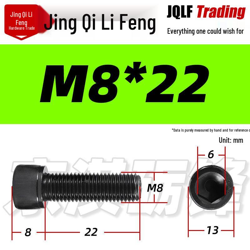 Grade 12.9 Full Thread Hex Socket Head Cap Screws - M3-M14 Black Cylindrical Bolts for Maker Accessories