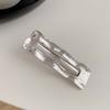 Korean Style Rectangle Side Bangs Hair Clips Punk Hair Clips Metal Hair Pins Fix Fringe Barrette