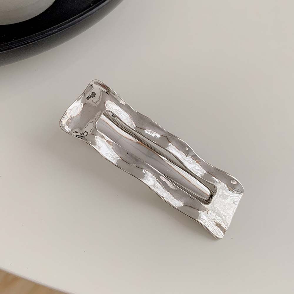 Korean Style Rectangle Side Bangs Hair Clips Punk Hair Clips Metal Hair Pins Fix Fringe Barrette