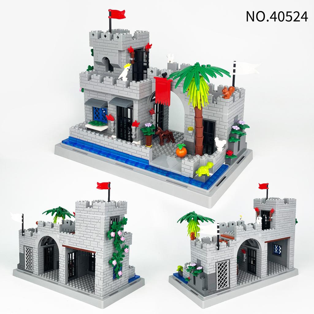 MOC 419 KLOCKÓW Seria Średniowieczna Portyk Strażnika Zamek Klocki Budowlane Zabawki