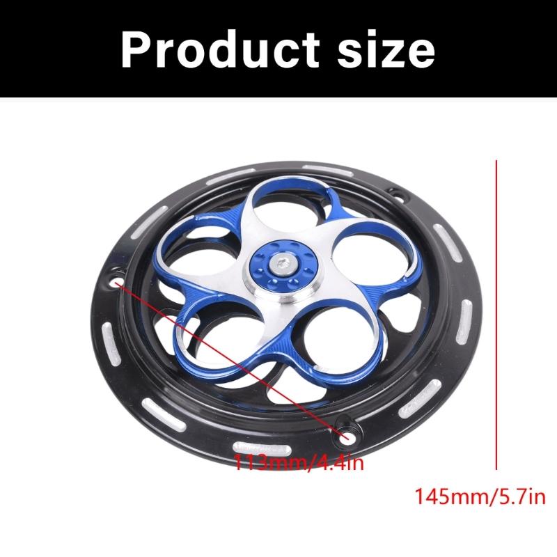 Motorcycle Engine Cover Engine Cooling System Fan Cover Caps Radiator Guard 5.7'' Aluminum Decoration