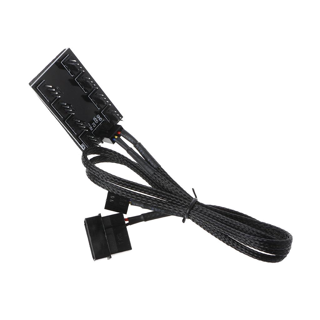 1 To 5 4-Pin Molex TX4 PWM CPU Cooling Fan Splitter Adapter Braided Power Cable