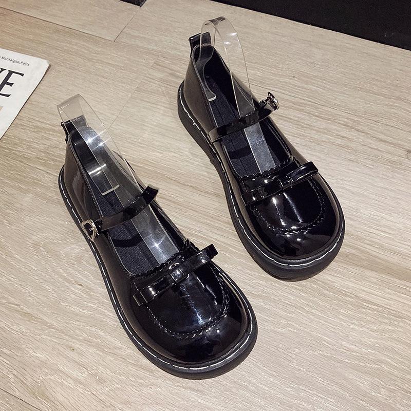 Fashion Bow-Knot Soft Shoes Woman Flats Oxfords Clogs Platform Butterfly Dress Leather Summer New Creepers Mary Janes Butterfly-knot
