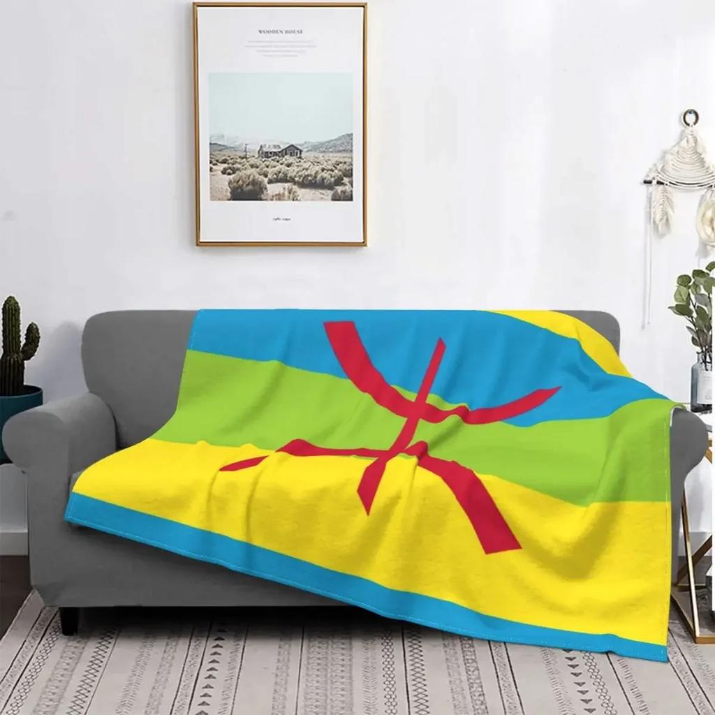 D Printed Kabyle Carpet Blankets Soft Flannel Winter Bohemia Amazigh Berber Throw for Couch Bed Home Gifts