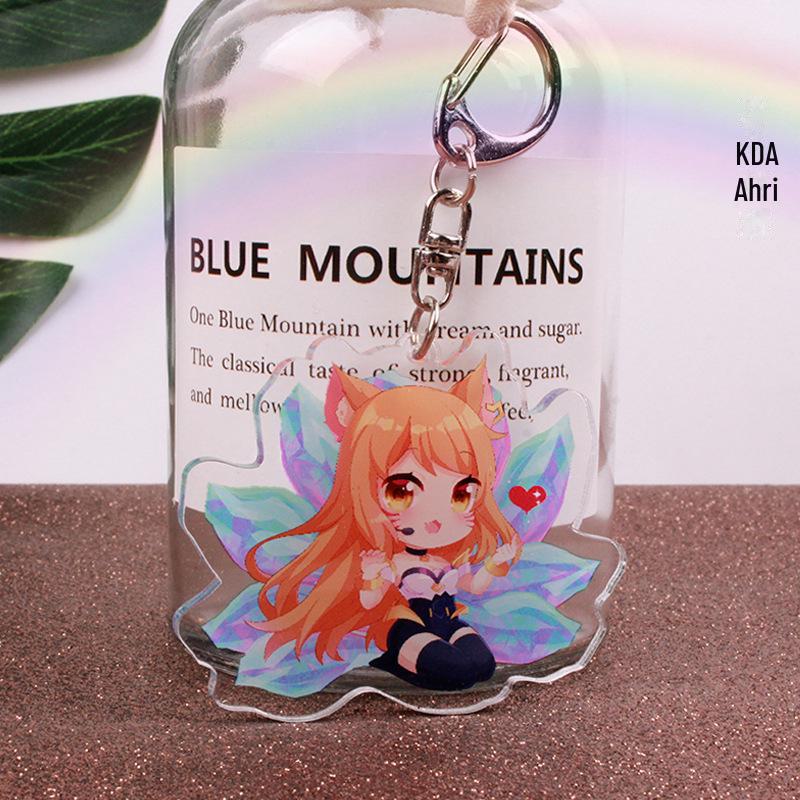 Anime Akrylový Dvouvrstvý Sendvičový Přívěsek Klíčenka - Lualu Slepý Mnich Yasuo Komiksová Výstava Doplněk