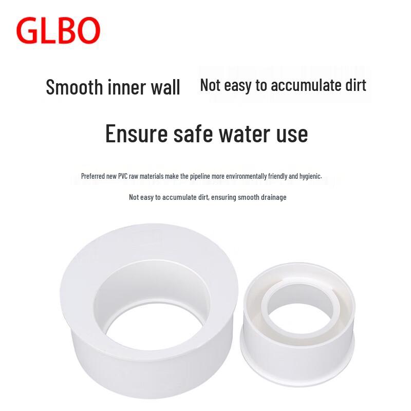 GLBO PVC Eccentric Drain Pipe Reducing Connector