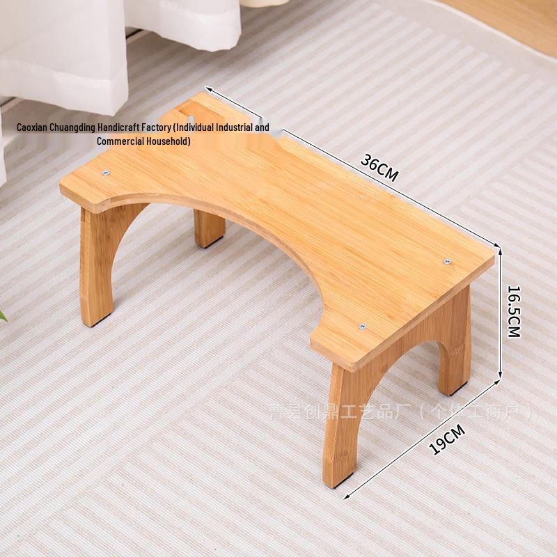 Bamboo Non-Slip Bathroom Stool: Adult and Child Toilet Footrest.