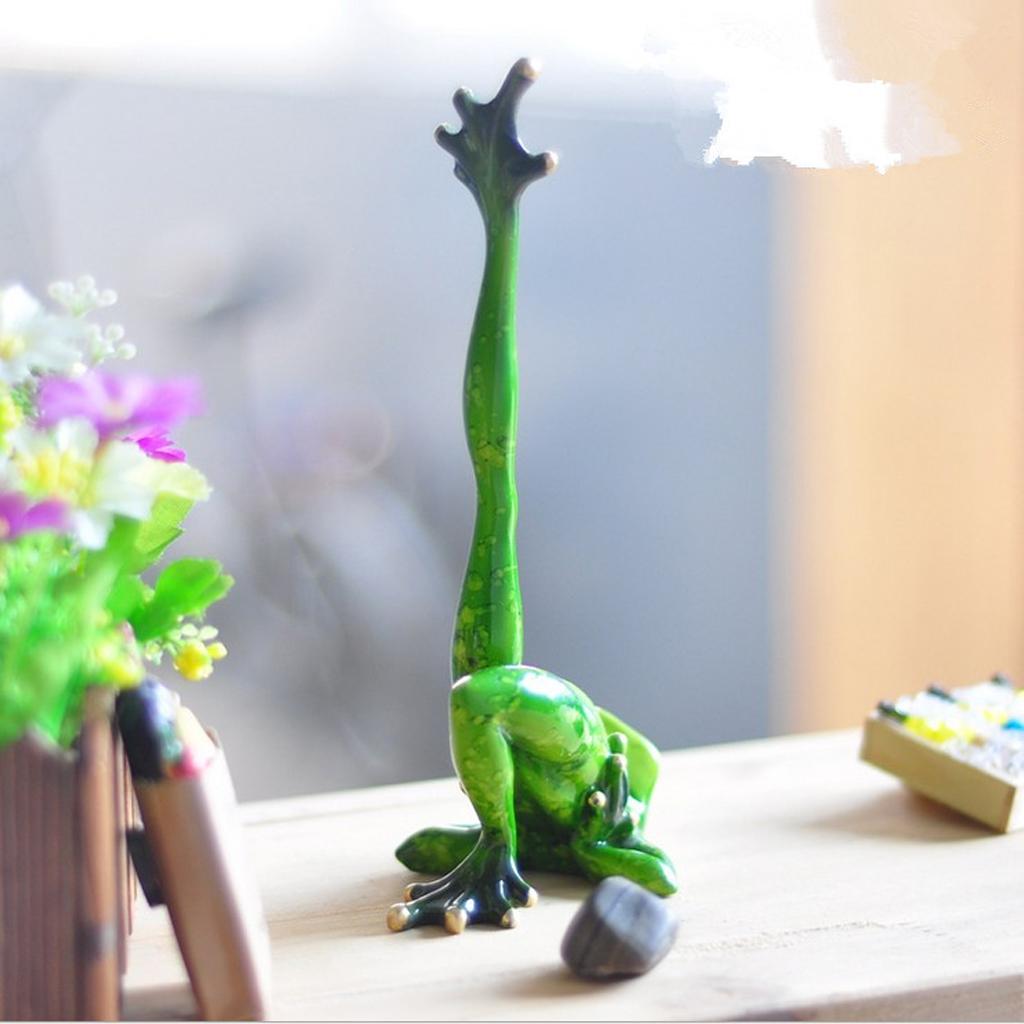 3D Frog Figurines Statue Craft Decoration Miniatures Desk Ornament Shelf Display Furnishing Model Statue