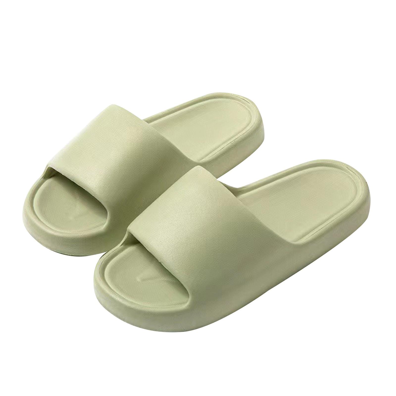 

Комфортные пары, домашние горки, душевая обувь для мужчин и женщин, большие размеры, сандалии для ванной, женские тапочки-кролики с твердой подошвой 38 зелёный