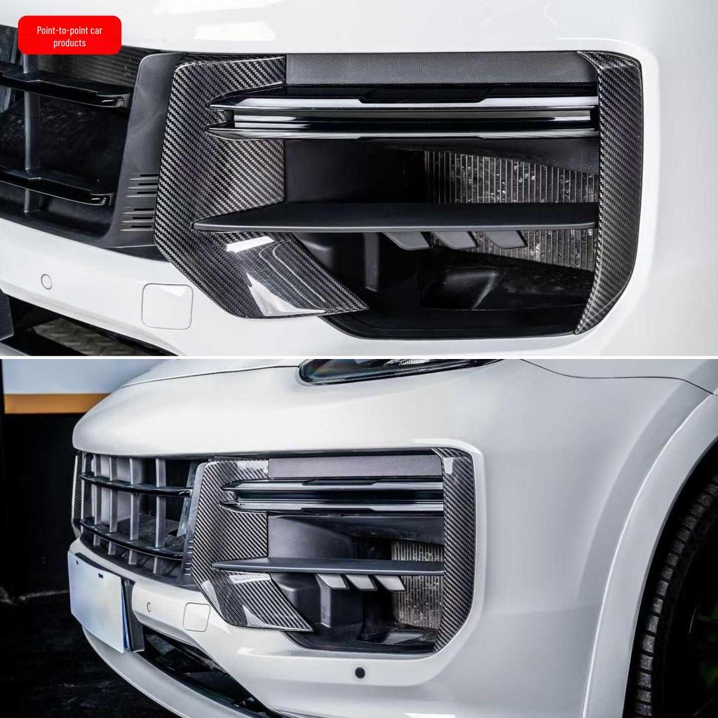 Porsche Cayenne Turbo GT Dry Carbon Front Lip & Bumper Grille Strips