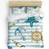 Blue Marine Coral Shells Starfish Duvet Cover With Pillow Case Custom 3pcs Bedding Set Quilt Cover Double Bed Home Textile