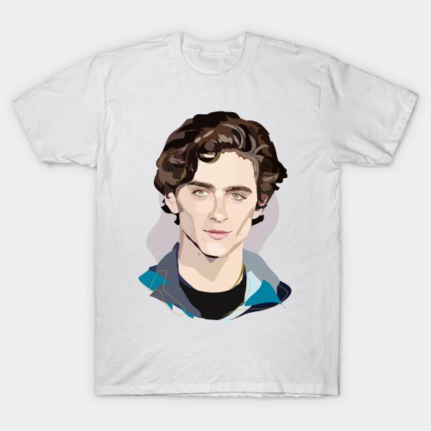 

Men Black Print T-shirt Timothee No-Cut Transfer Paper Print Cotton Tshirt M білий