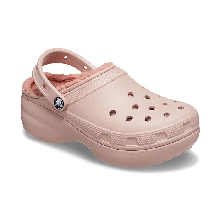 Crocs Classic Platform Lined Clog Pink Clay Women's 207938-6TY