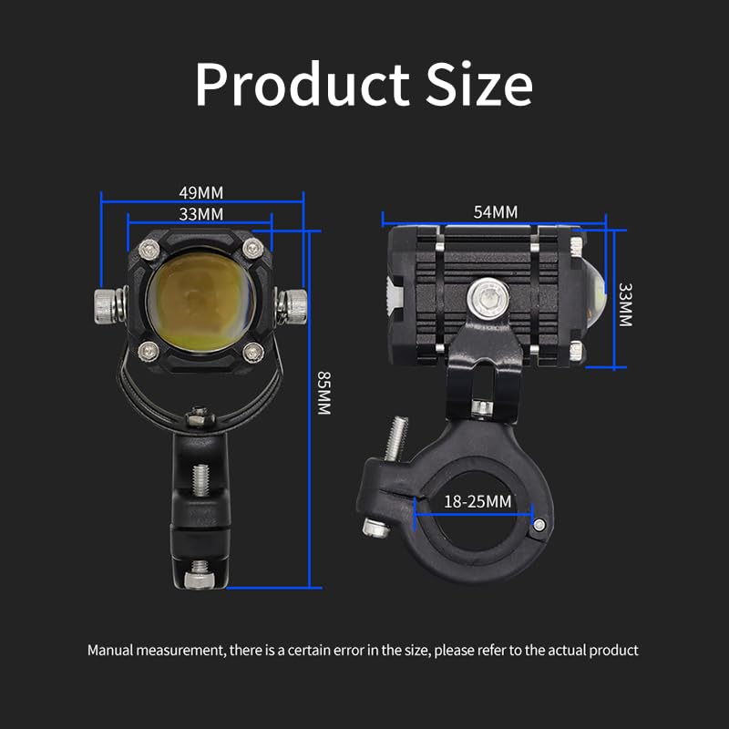 Super Bright LED Fog Lights, Headlights, Motorcycle, Car, Projector, White, Yellow, Blue, Strobe, 4