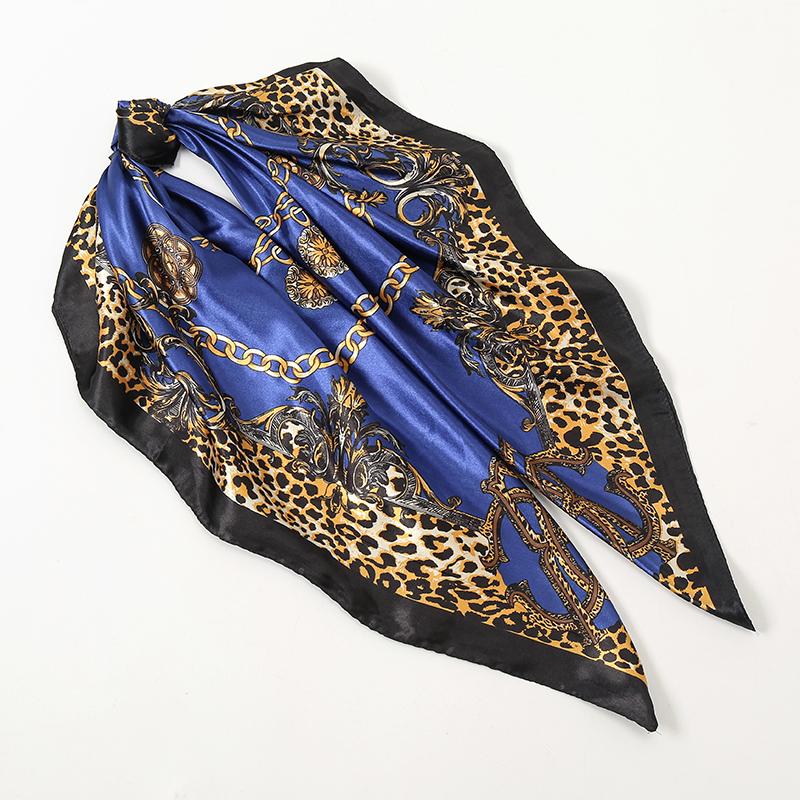 

90*90Cm Square Silk Scarves Women Foulard Head Office Ladies Shawl Wrap Muffler Pareo Bandanna Female Chiffon Hijab Poncho Beach 90x90cm