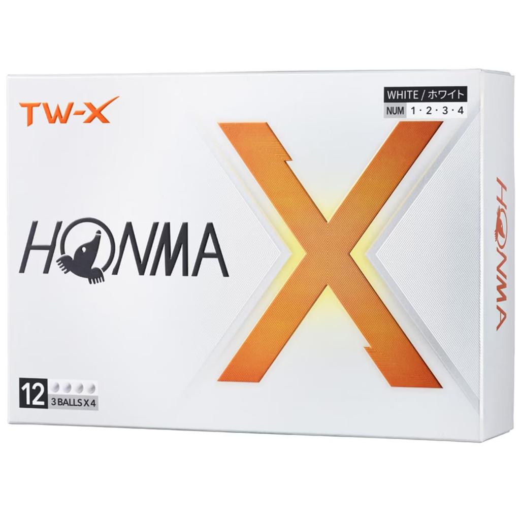 Honma Golf TW-X BT2402 White TOUR WORLD 2024 2 Dozen (24 Balls) with Original Cleaning Sheet Set