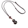Ethnic Hand Braided Cord Necklace Featuring Openable Wood and Zinc Alloy Pendant for Cultural Fashion Stress Relief