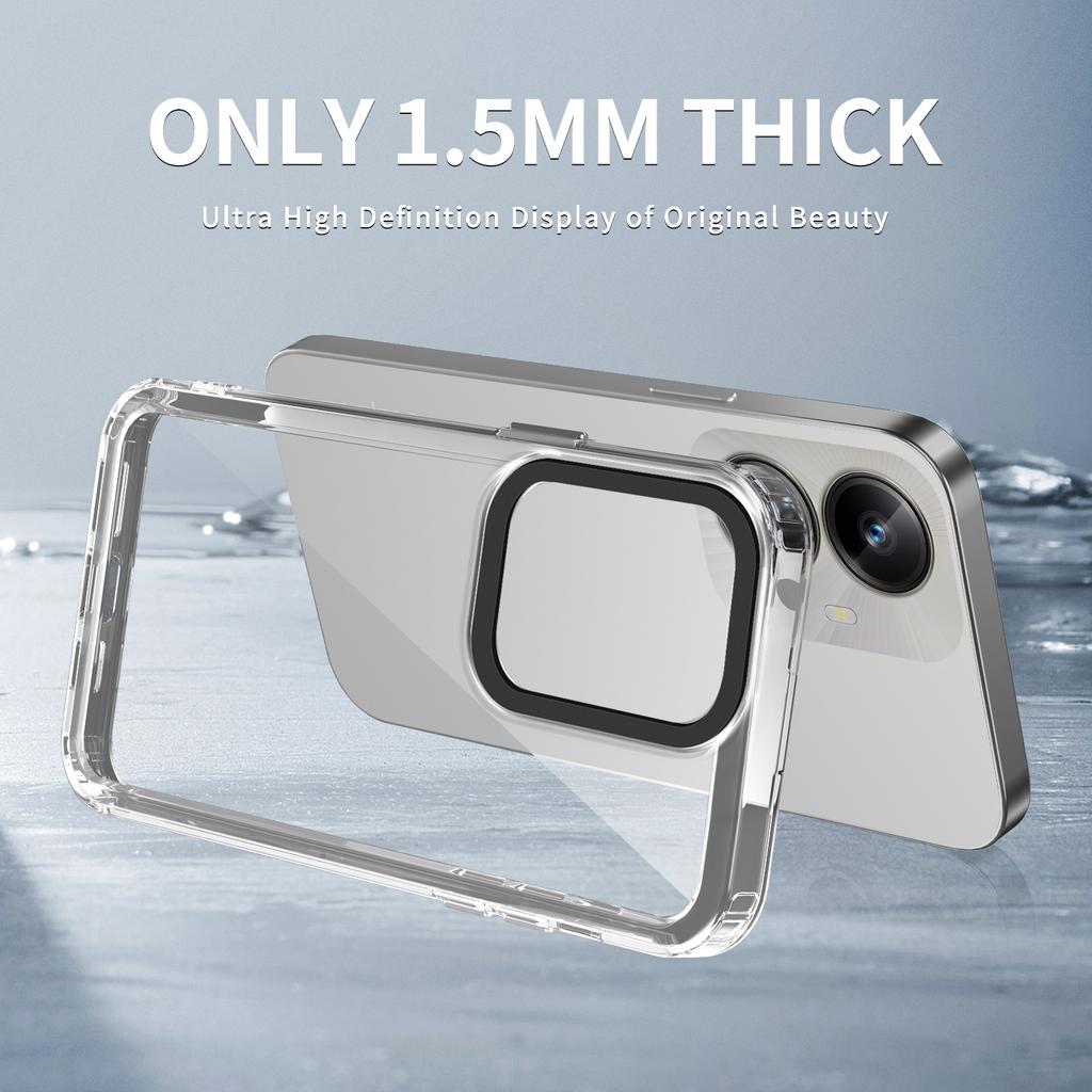 For Realme 10 Pro+ 5G Case Shock Absorbing PC+TPU Clear Protective Cover