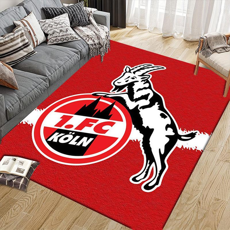 1. FC Cologne Flannel Printed Carpet, Home Sofa Decoration for Living Room & Bedroom, Non‑Slip Play Flannel Floor Mat for Game Room