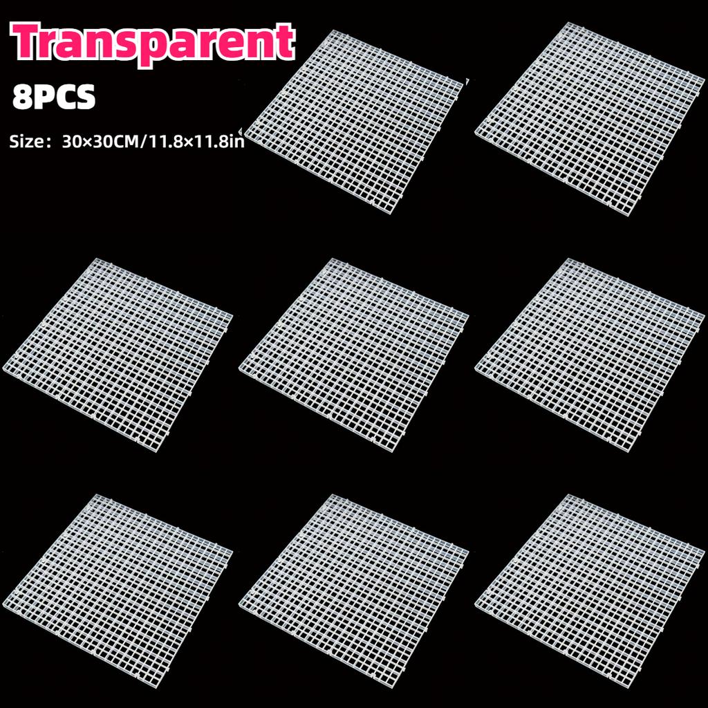 8pcs Thickened Water Tank Isolation Plates Adjustable and Cut Plastic Aquarium Bottom Grid Plate Fish Tank Board & Divider Tray