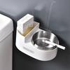 Wall-Mounted Creative Ashtray with Lid - Punch-Free, Anti-Fly Design for Home and Bathroom