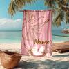 Custom Name Ultra-Soft Beach Towel with ballet Theme,Ideal for Pool - Camping, Diving - Perfect Travel Essential, Vibrant Beach Towel.