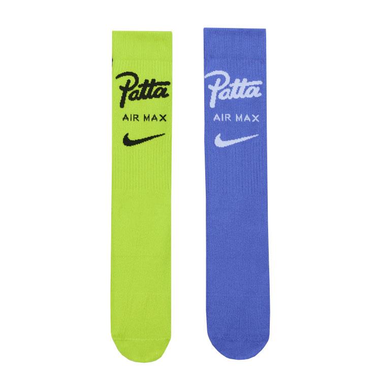 Nike x Patta ED ESS CREW 2PR 168 Crew Socks Unisex 2 Pack HM8339-901 M