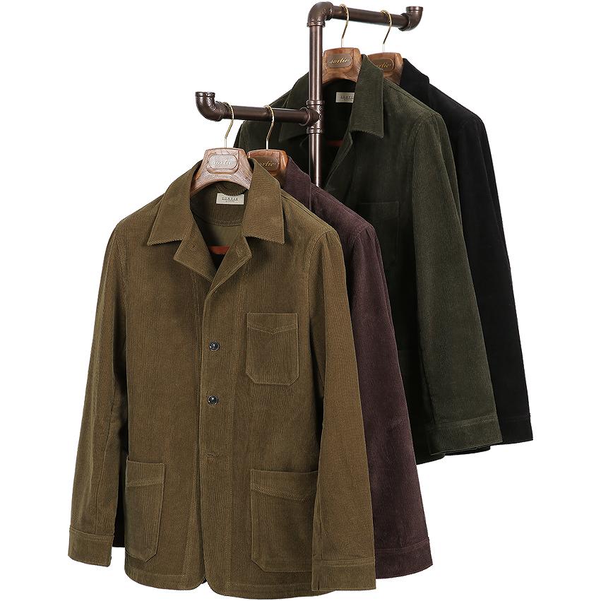 Sortie Corduroy French Work Jacket (Brown)