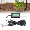 8 In 1 Soil Tester IP68 Water Proof Soil Temperature Humidity EC PH NPK Salinity Sensor with Stainless Steel Probes for Greenhouse Breeding Soil