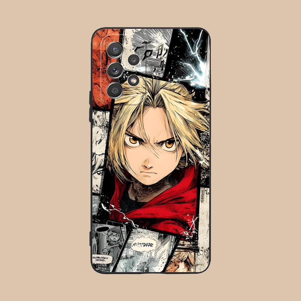 

Fullmetal Edward Elric Phone Case for Samsung Galaxy M55 54 42 35 34 33 32 23 22 15 14 13 12 F55 5G Soft TPU Shockproof Cover Galaxy F04
