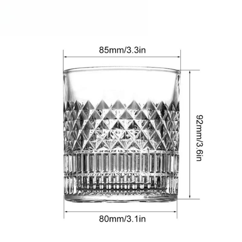 1PCS Whiskey Glass, Old Fashioned Rocks Glasses Tumblers, Glassware for Cocktail Scotch, Bourbon, Gin, Voldka, Brandy