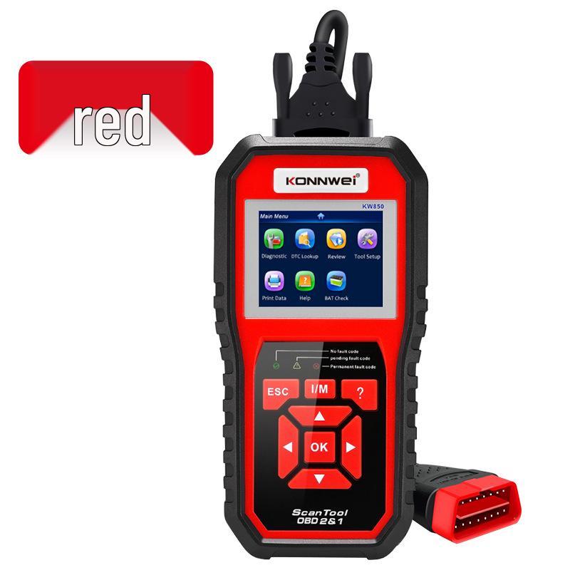 KW850 OBD2 Сканер кодов неисправностей с функцией отображения данных в реальном времени, Автомобильный диагностический инструмент