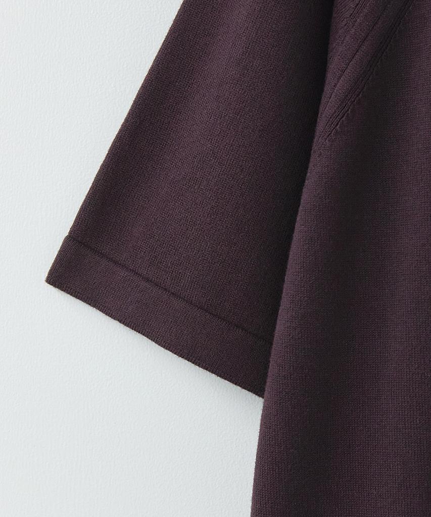 Leopeusaideu Raglan Half Knit Deep Purple