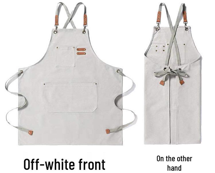 Canvas Denim Apron - Ideal for Barbers, Baking, Coffee, Gardening, and Restaurants.