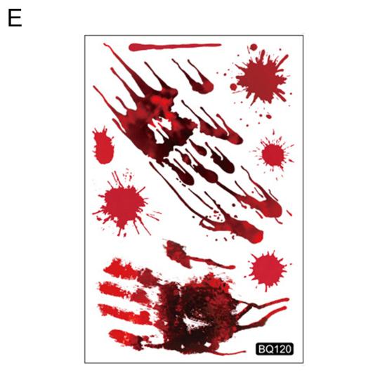 Window Sticker Removable Horror Traceless Reusable Scary Scene Layout PVC Ghost Shadow Blood Handprint Halloween Electrostatic Window Cling Showcase