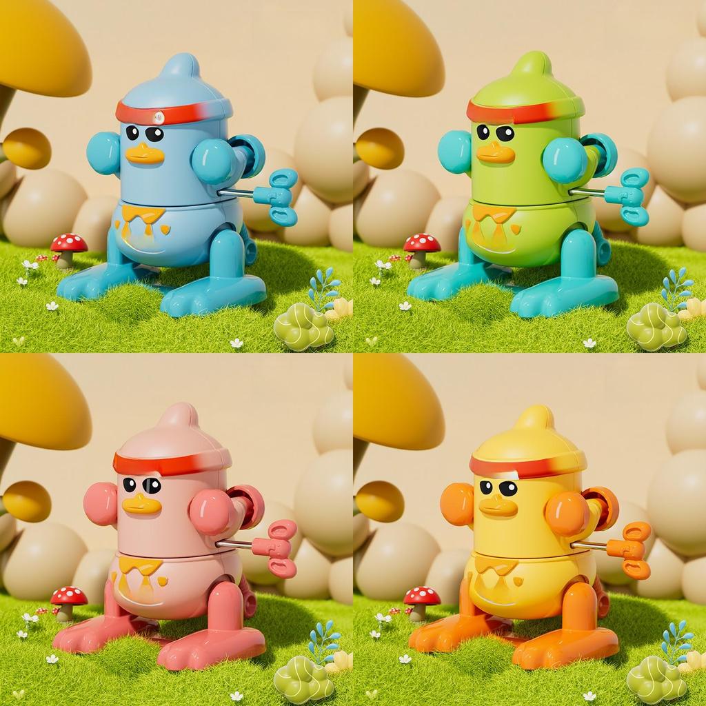 Kids Toy Mechanical Flip Duck With Linking Chain For Preschool Play And Learning